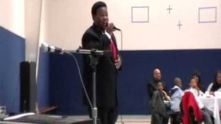 Thaddeus Johnson sing some where over the Rainbow