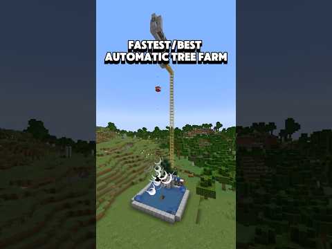 Fastest Automatic Tree Farm In Minecraft! (Part 1)#minecraft #survival #minecraftfarms