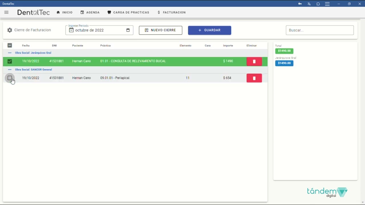 Envío de Facturación