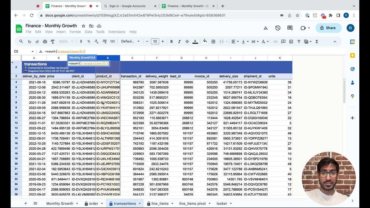 1. Arcwise  Connect and Snapshot Data