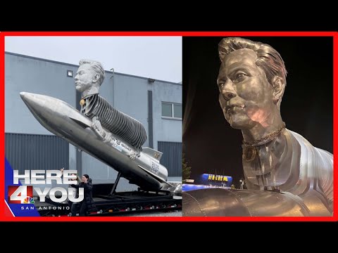 Elon Musk giant goat sculpture, riding a rocket is coming to Austin