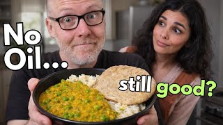 Is Rainbow Plant Life’s Red Lentil Curry still great with no oil? WFPB Family Taste Test