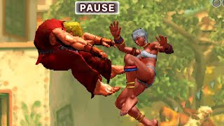 Street Fighter ! Ken vs Elena SF gameplay ! Capcom games ! Street Fighter gameplay !