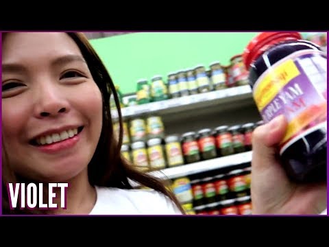 BUYING VIOLET FOODS AT HYPERMARKET | BTS: Preparing Violet foods | Hatred & Misa