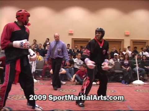 Jason Holmes v Carlos Tearney - Men's team sparring eliminations - 2009 NBL Supergrands