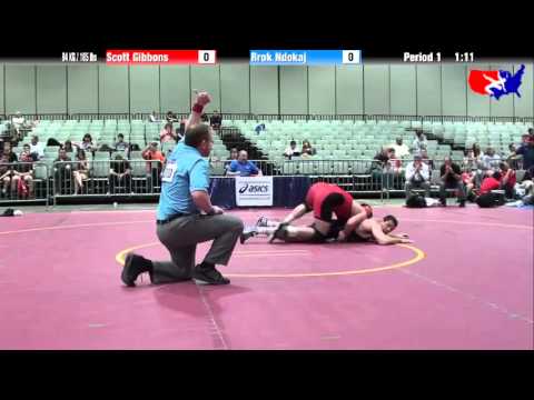 Scott Gibbons vs. Rrok Ndokaj at 2013 Junior Nationals - FILA - FS
