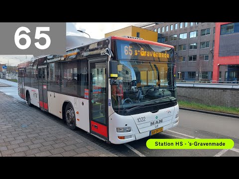 [HTM Den Haag] Trajectfilm Lijn 65 Station HS - 's-Gravenmade v.v. | 4K