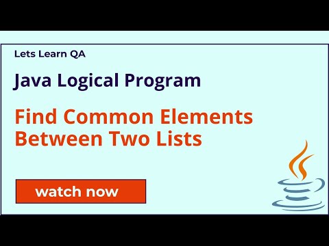 Interview Java Logical Program Find Common Elements Between Two Lists