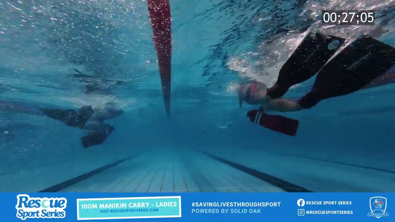 Ladies 100m Manikin Carry with Fins | UWC October Race – Rescue Sport Series