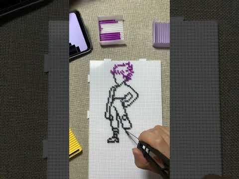 Day 2/100: Perler Bead Challenge #hisoka #hunterxhunter  #perlerbeads #pixelart #diy