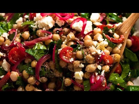 Greek Marinated Chickpea Salad