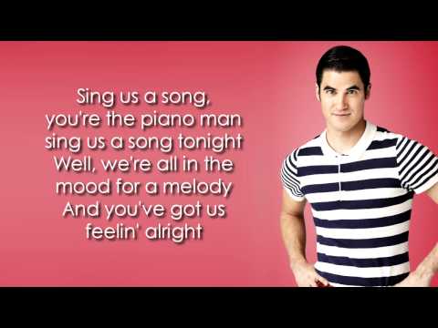 Glee - Piano Man (Lyrics)