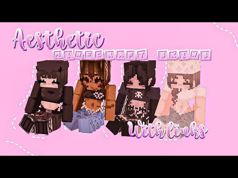 Girly Y2K Minecraft HD skins with links // Airpigs ♡