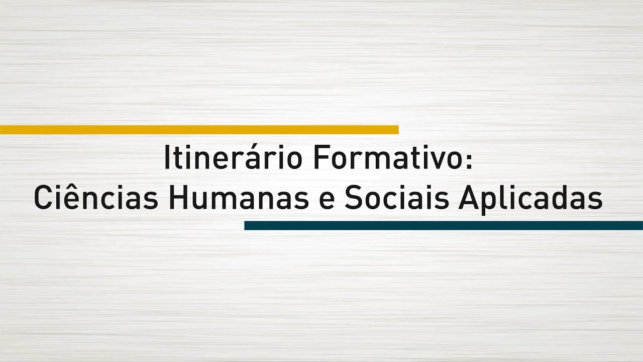 O NOVO ENSINO MÉDIO | Aula 7 - Ciências humanas e sociais aplicadas