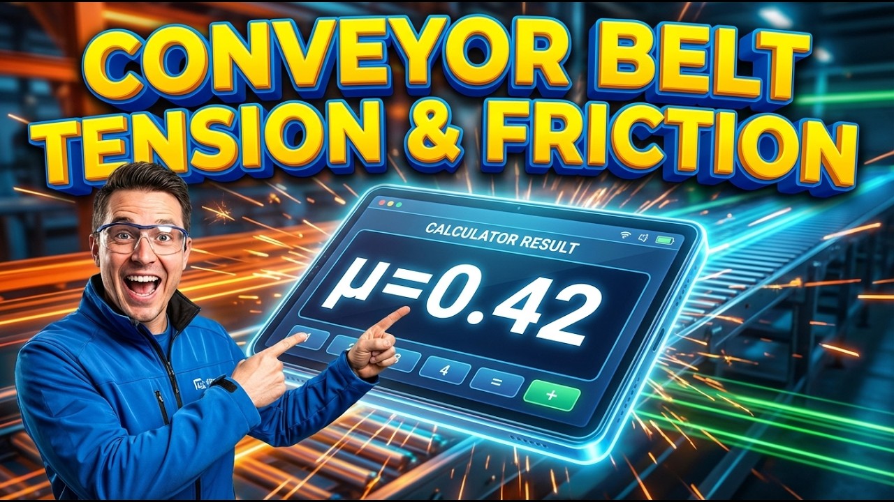 Conveyor Belt Tension & Friction Interactive Calculator
