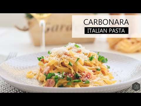Carbonara italian pasta - simple and super delicious recipe