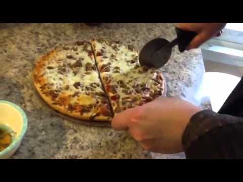How to cut pizza into 8 pieces