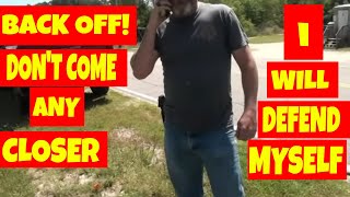 🔵Back off! Don't come any closer! I will defend myself.  1st amendment audit🔴