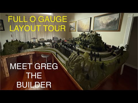 Full O Gauge Model Railroad Layout Tour + Meet Greg the Builder 