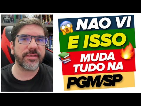 🔴😱 EU NÃO VI E ISSO MUDA TUDO NA PGM/SP 🔴