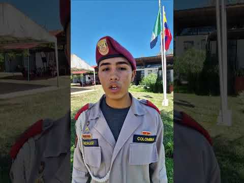 Saludo del estudiante Joan David del colegio militar Coronel José Maria Tello (Pitalito)