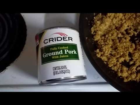 Crider Canned Fully Cooked Ground Pork Product Review Followup