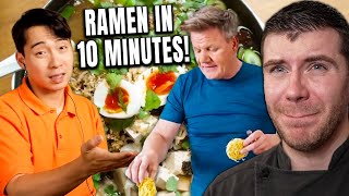 Pro Chef Reacts: Uncle Roger DESTROYS Gordon Ramsay’s 10-Min Ramen?! LIVE