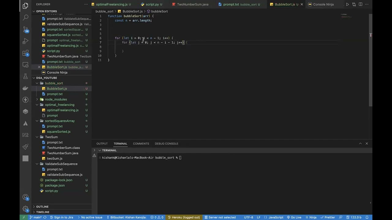 Mastering DSA in JavaScript || Bubble Sort Algorithm Step by Step