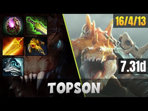 TOPSON Primal Beast MID LANE Gameplay WITH 16 KILLS | Dota 2 Full Game