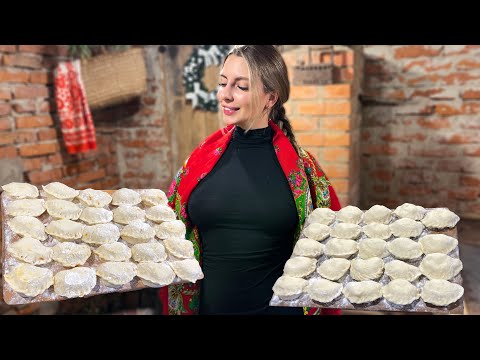 Cooking Traditional Ukrainian Varenyky and Kutya For Christmas | Village Life ASMR