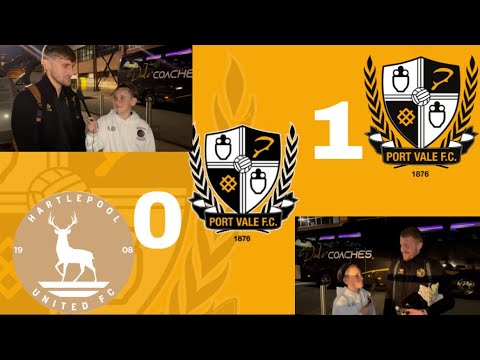 Post match interview after port vales crucial 1-0 win at Hartlepool (Nathan Smith & Aidan Stone)