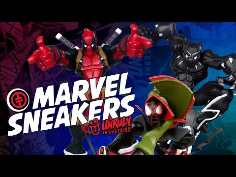 Marvel Sneakers - Wade (Deadpool), T'Challa (Black Panther) and Miles (Spider-Man) Designer Toys!