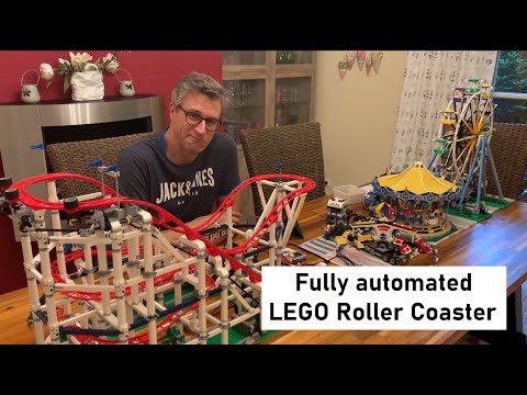 Fully automated LEGO Roller Coaster (10261) with Mindstorms EV3 [en]