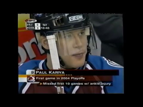 Western Conf. Semifinals Game 6 - San Jose Sharks @ Colorado Avalanche - May 4, 2004 - Paul Kariya