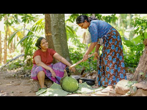 Special Jackfruit!! Chicken Kottu | mali cooking in nature