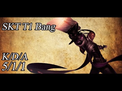 SKT T1 Bang - Lucian vs Tristana -  KR Match  - SoloQ