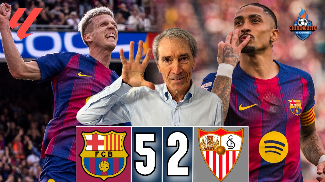 🔥🖐🏼 ¡MANITA del BARÇA con HAT TRICK de RAPHINHA! | Resumen Barça 5-2 Sevilla