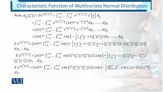Characteristic function  Multivariate Normal Distribution  | Multivariate Analysis | STA633_Topic037
