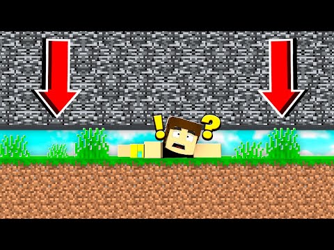 Minecraft But BEDROCK Is Forcing Us DOWN! (Dangerous)