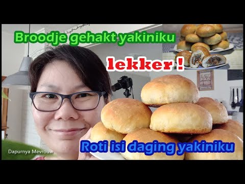 Broodje gehakt yakiniku recept|Roti isi daging yakiniku-roti tangzong tanpa diulen|Dapurnya Mevrouw