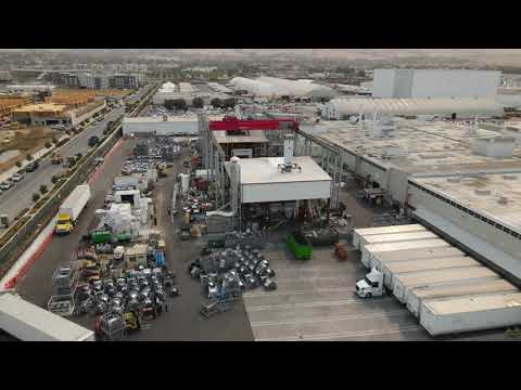 Tesla Fremont Flyover - AI Day - Aug 18, 2021