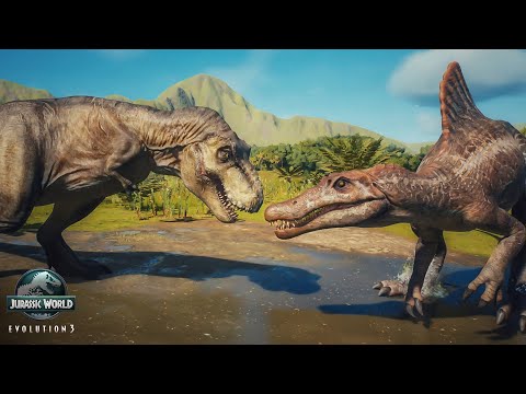 T-Rex vs Spinosaurus in Jurassic World Evolution 3 – Ultimate Dino Duel!