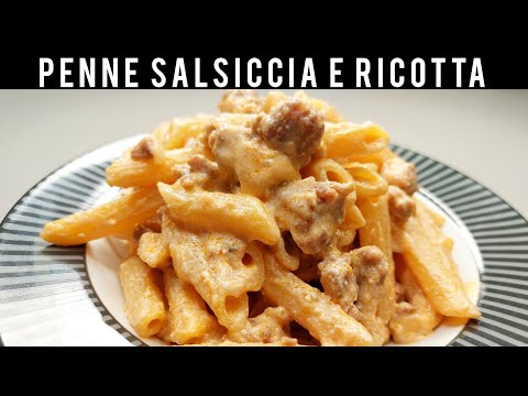 Hai Poco tempo? Prepara questa pasta in 20 Minuti. Penne Salsiccia piccante e ricotta