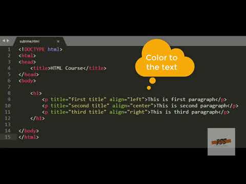 HTML Attributes Color to text | Module 2