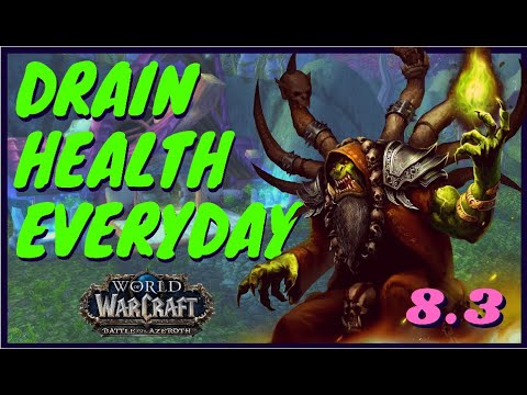 Affliction Warlock PVP (8.3+) Drain Life is so much fun! Leveling in BGs!
