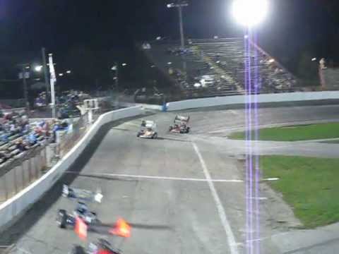 Super Modifieds at Anderson finish of First 50 lapper
