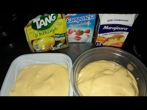 Mousse de maracujá com 3 ingredientes