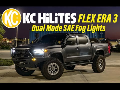 My Tacoma Gets The New Kc Flex Era 3 SAE Dual Fog Light Mode | How To Install In Depth