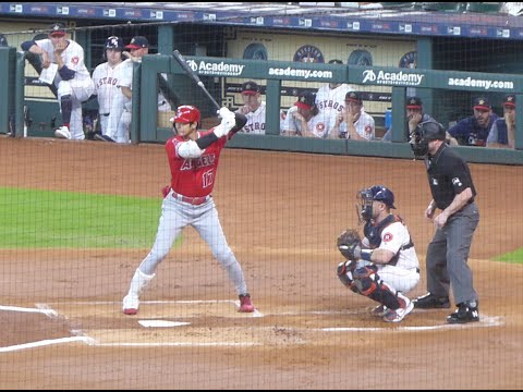 Shohei Ohtani at bat...home run...Angels vs.  Astros...7/7/19