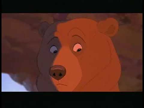 Brother Bear trailer frame — aurora over mountains hinting at choral Transformation cue